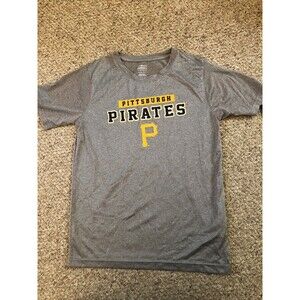 MLB Pittsburgh Pirates Genuine Merchandise Boys Youth Large T Shirt Gray NWT